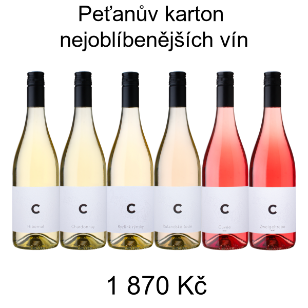 Peťanův karton nejoblíbenějších vín - 1 870 Kč