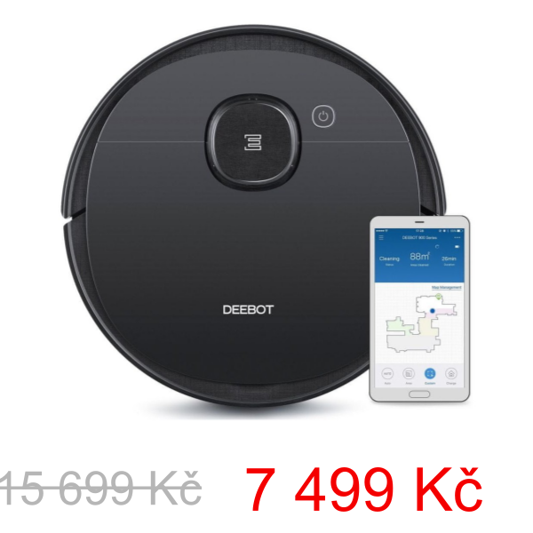 Robotický vysavač ECOVACS Deebot OZMO 950 / černá / ZÁNOVNÍ - 15 699 Kč