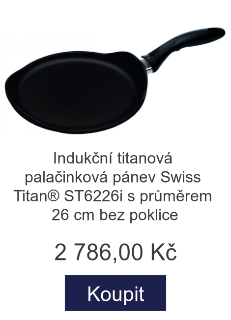 Indukční titanová palačinková pánev Swiss Titan® ST6226i s průměrem 26 cm bez poklice - 2 786 Kč