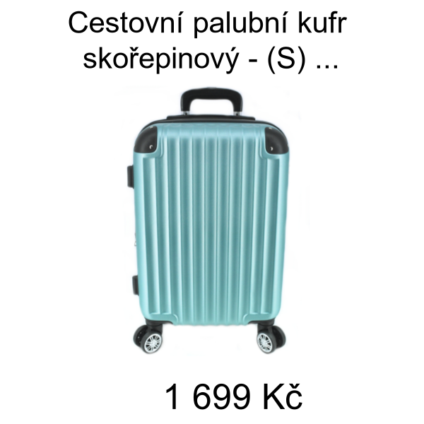 Cestovní palubní kufr skořepinový - (S) 45l - mentolová - 1 699 Kč
