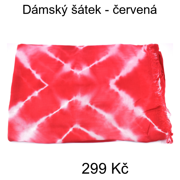 Dámský šátek - červená - 299 Kč
