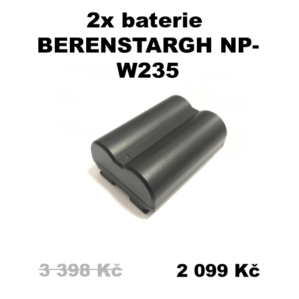 2x baterie BERENSTARGH NP-W235 - 3 398 Kč