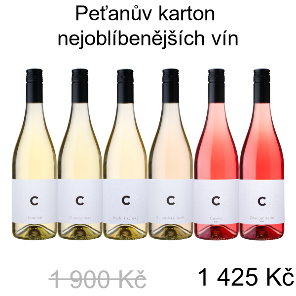 Peťanův karton nejoblíbenějších vín - 1 900 Kč