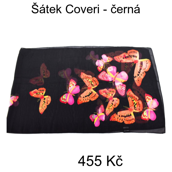 Šátek Coveri - černá - 455 Kč