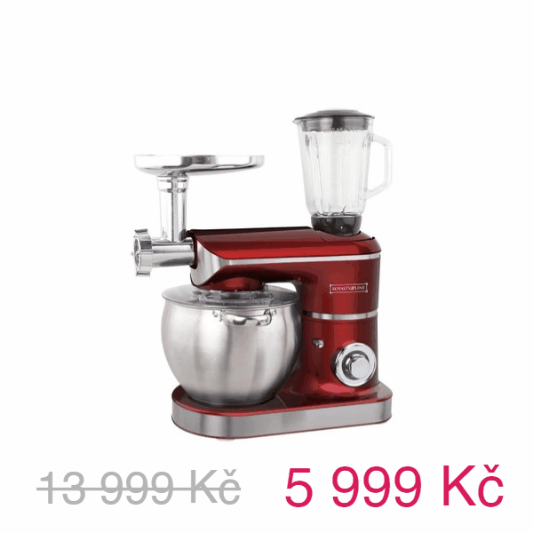 Kuchyňský robot Royalty Line PKM2200BG / 3v1 / 2200 W / 8,5 l / červená - 13 999 Kč