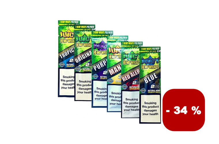 Juicy Jays Juicy Jay's HempTerp Blunt Wraps - konopný blunt, balení 2ks Varianta: ORIGINAL - 29 Kč