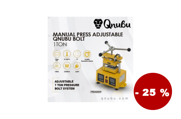 Qnubu Rosin Press manuální lis 1 tuna, lisovací plocha 6x12 cm - 8 990 Kč