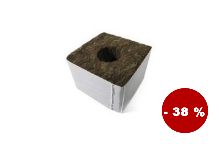 Agra Wool Agra-Wool Starting Block 75x75x65 mm, pěstební kostka s velkou dírou Kusů: 1ks - 13 Kč