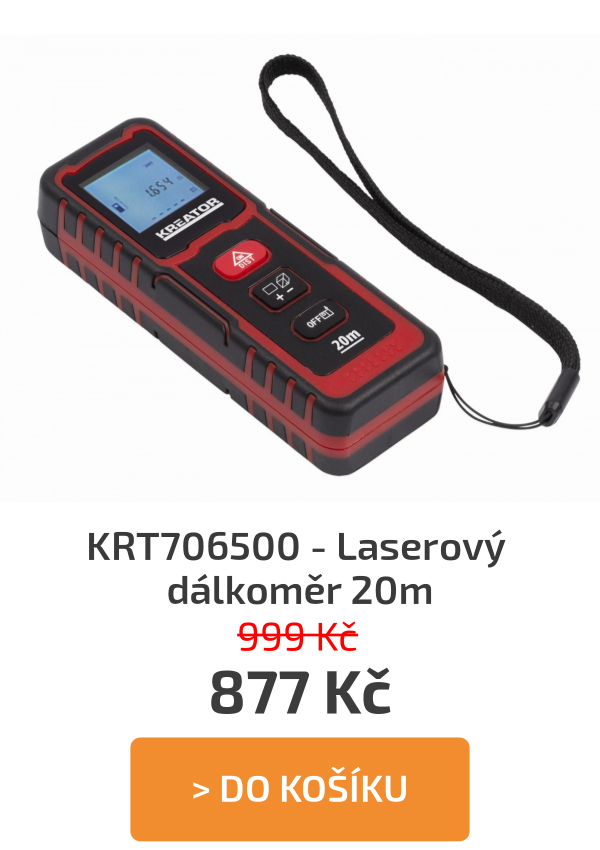 KRT706500 - Laserový dálkoměr 20m - 999 Kč