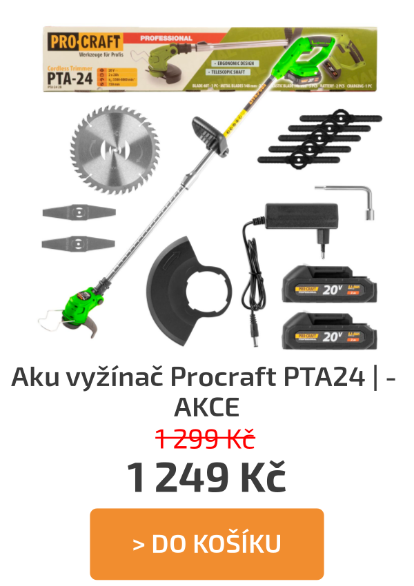 Aku vyžínač Procraft PTA24 | - AKCE - 1 299 Kč