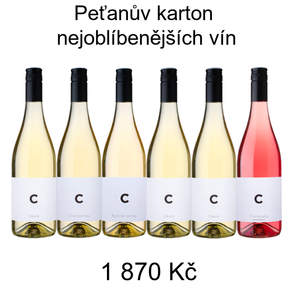 Peťanův karton nejoblíbenějších vín - 1 870 Kč