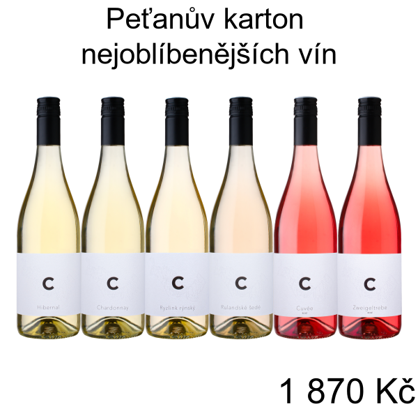 Peťanův karton nejoblíbenějších vín - 1 870 Kč