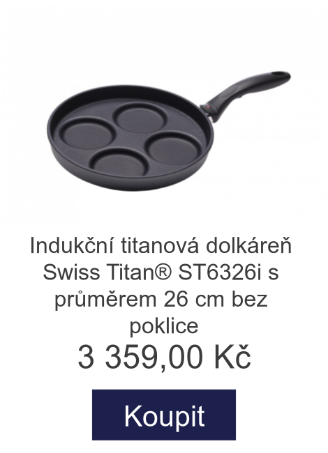 Indukční titanová dolkáreň Swiss Titan® ST6326i s průměrem 26 cm bez poklice - 3 359 Kč
