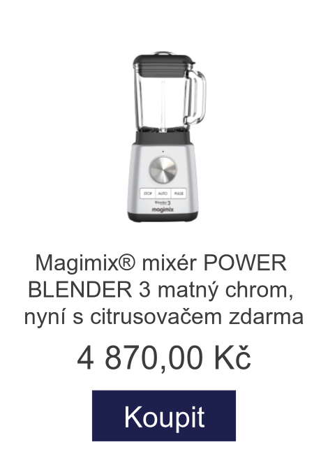 Magimix® mixér POWER BLENDER 3 matný chrom, nyní s citrusovačem zdarma - 4 870 Kč