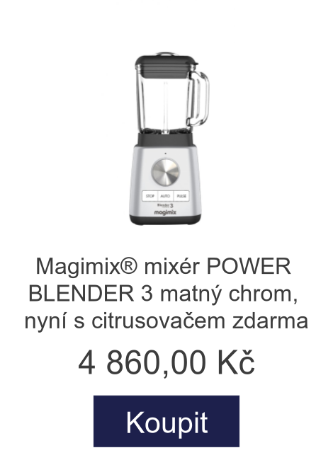 Magimix® mixér POWER BLENDER 3 matný chrom, nyní s citrusovačem zdarma - 4 860 Kč