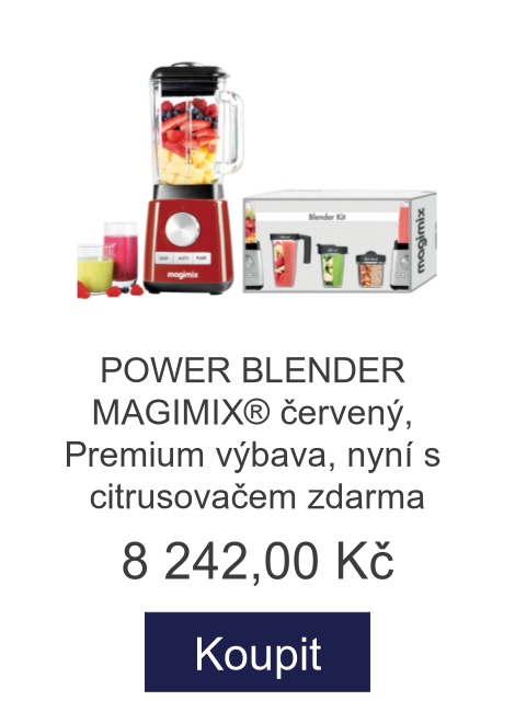 POWER BLENDER MAGIMIX® červený, Premium výbava, nyní s citrusovačem zdarma - 8 242 Kč