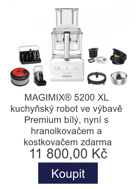 MAGIMIX® 5200 XL kuchyňský robot ve výbavě Premium bílý, nyní s hranolkovačem a kostkovačem zdarma - 11 800 Kč