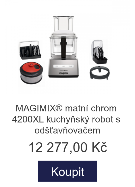 MAGIMIX® matní chrom 4200XL kuchyňský robot s odšťavňovačem - 12 277 Kč