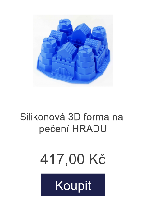 Silikonová 3D forma na pečení HRADU - 417 Kč