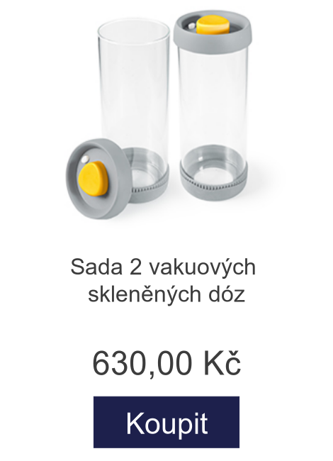 Sada 2 vakuových skleněných dóz - 630 Kč