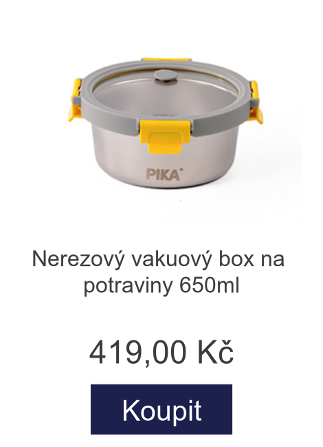 Nerezový vakuový box na potraviny 650ml - 419 Kč