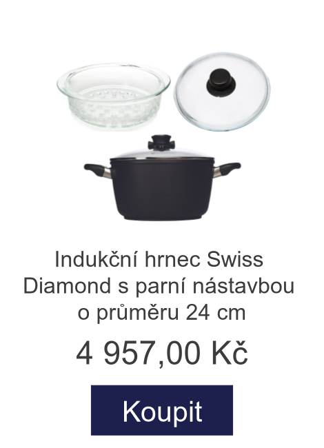 Indukční hrnec Swiss Diamond s parní nástavbou o průměru 24 cm - 4 957 Kč