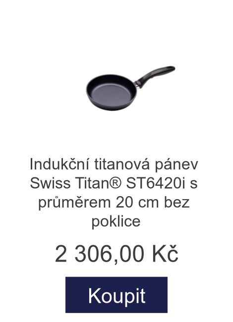 Indukční titanová pánev Swiss Titan® ST6420i s průměrem 20 cm bez poklice - 2 306 Kč