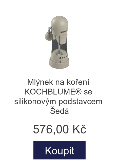 Mlýnek na koření KOCHBLUME® se silikonovým podstavcem Šedá - 576 Kč