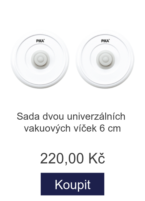 Sada dvou univerzálních vakuových víček 6 cm - 220 Kč