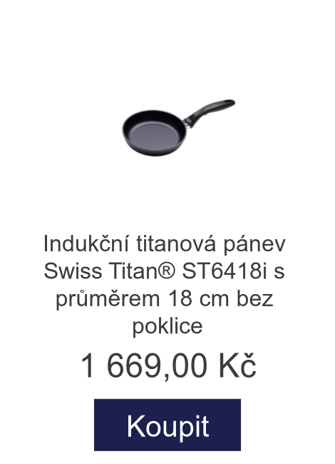 Indukční titanová pánev Swiss Titan® ST6418i s průměrem 18 cm bez poklice - 1 669 Kč