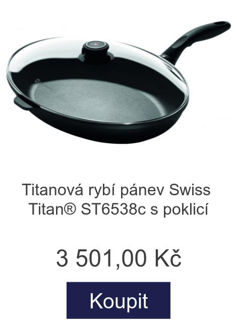 Titanová rybí pánev Swiss Titan® ST6538c s poklicí - 3 501 Kč