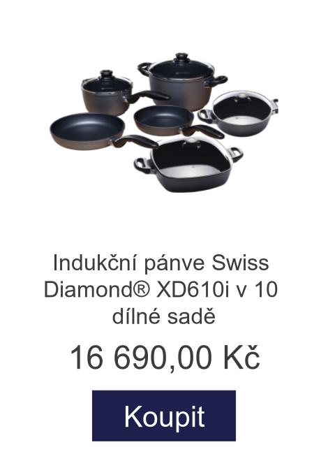 Indukční pánve Swiss Diamond® XD610i v 10 dílné sadě - 16 690 Kč