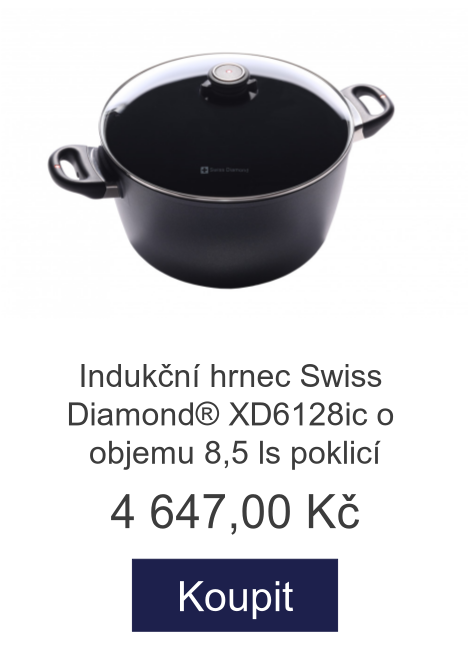 Indukční hrnec Swiss Diamond® XD6128ic o objemu 8,5 ls poklicí - 4 647 Kč