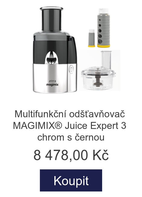 Multifunkční odšťavňovač MAGIMIX® Juice Expert 3 chrom s černou - 8 478 Kč