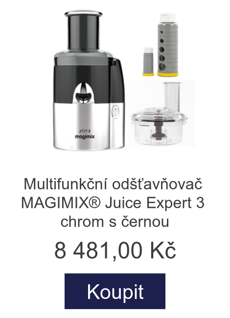Multifunkční odšťavňovač MAGIMIX® Juice Expert 3 chrom s černou - 8 481 Kč