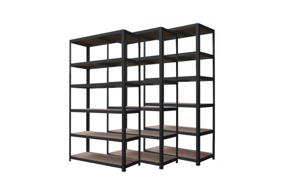 AKCE - Balíček : 3x Regál 2400x1000x400 mm lakovaný 6-policový, nosnost 1050 kg - ČERNÝ - 5 820 Kč