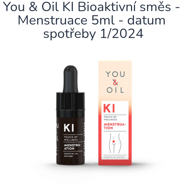 You & Oil KI Bioaktivní směs - Menstruace 5ml - datum spotřeby 1/2024 - 289 Kč