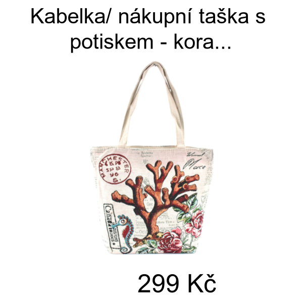 Kabelka/ nákupní taška s potiskem - koraly č.3 - 299 Kč