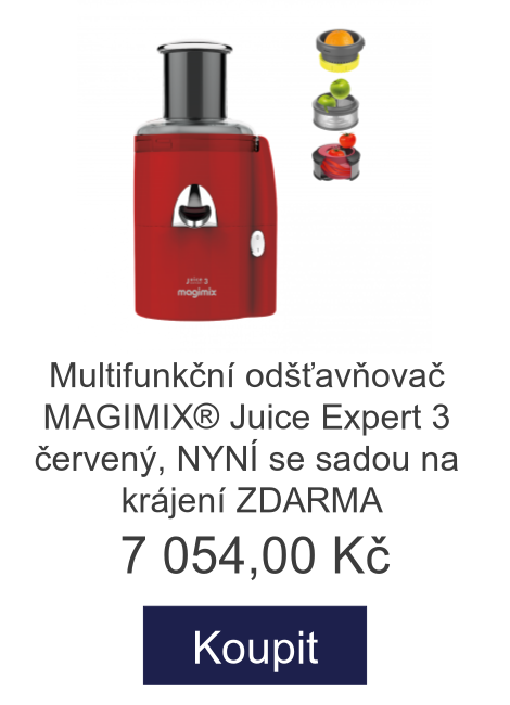 Multifunkční odšťavňovač MAGIMIX® Juice Expert 3 červený, NYNÍ se sadou na krájení ZDARMA - 7 054 Kč