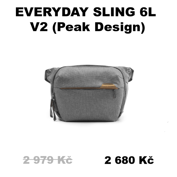 EVERYDAY SLING 6L V2 (Peak Design) - Barva: Ash (světle šedá) - 2 979 Kč