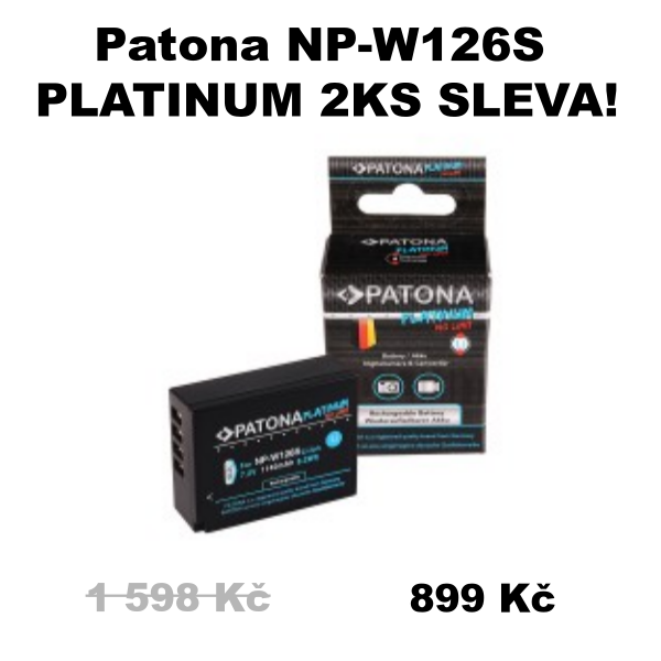 Patona NP-W126S PLATINUM 2KS SLEVA! - 1 598 Kč