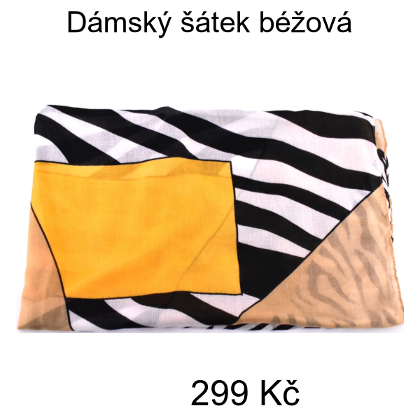 Dámský šátek béžová - 299 Kč