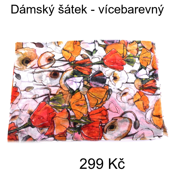 Dámský šátek - vícebarevný - 299 Kč