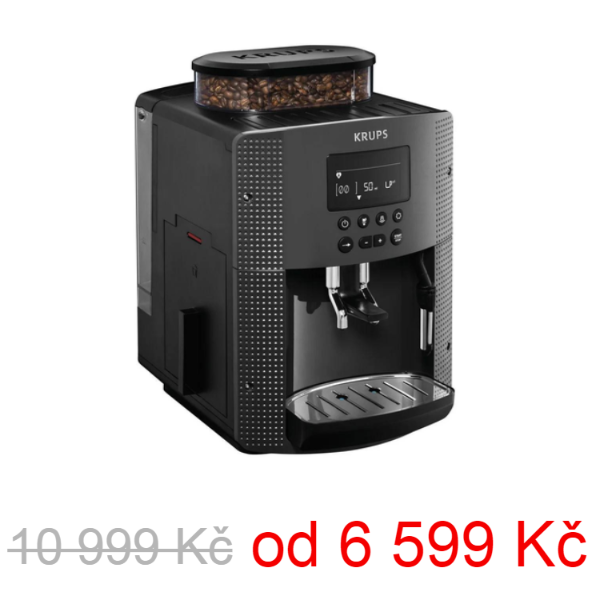 Kávovar na espresso Krups EA 815B 1,8 l 2 šálky / šedá / ZÁNOVNÍ - 10 999 Kč