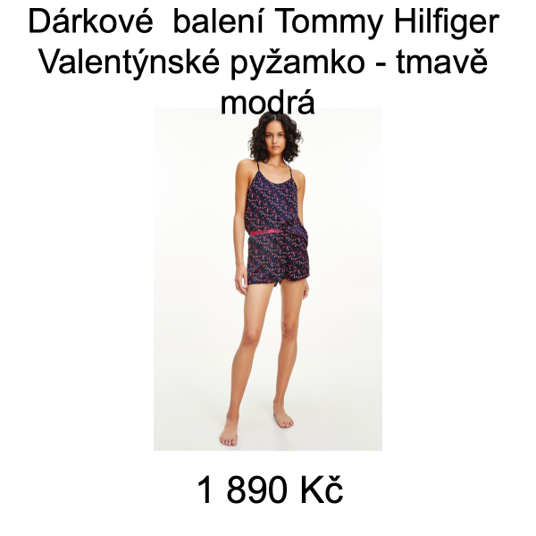 Dárkové  balení Tommy Hilfiger Valentýnské pyžamko - tmavě modrá - Velikost: M - 1 890 Kč
