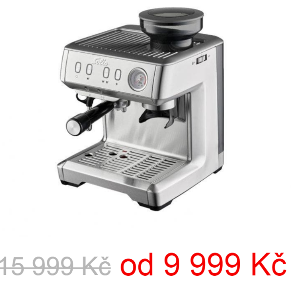 Pákový kávovar s vestavěným mlýnkem na kávu Solis Grind & Infuse Compact / nerez / ROZBALENO - 15 999 Kč