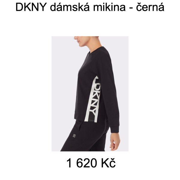 DKNY dámská mikina - černá - Velikost: S - 1 620 Kč