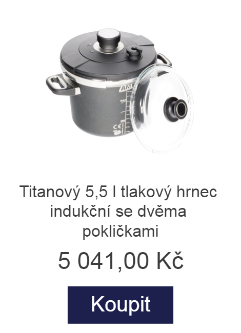 Titanový 5,5 l tlakový hrnec indukční se dvěma pokličkami - 5 041 Kč