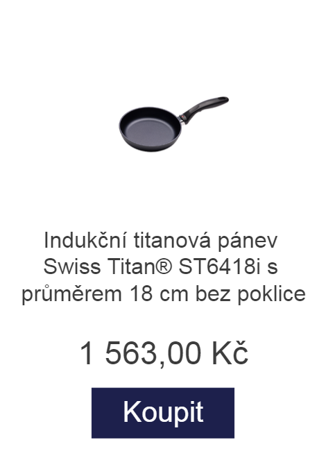 Indukční titanová pánev Swiss Titan® ST6418i s průměrem 18 cm bez poklice - 1 557 Kč
